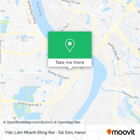 Việc Làm Nhanh Đồng Nai - Sài Gòn map