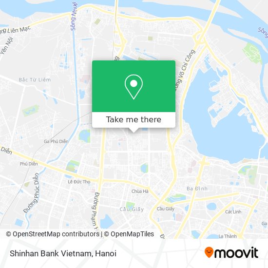 Shinhan Bank Vietnam map