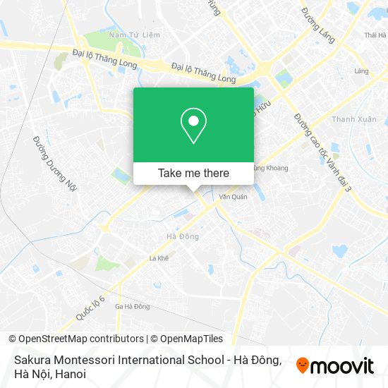 Sakura Montessori International School - Hà Đông, Hà Nội map