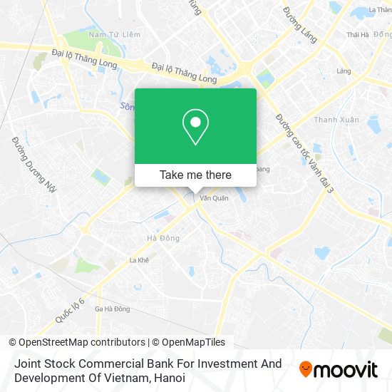 Joint Stock Commercial Bank For Investment And Development Of Vietnam map