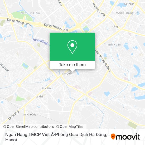 Ngân Hàng TMCP Việt Á-Phòng Giao Dịch Hà Đông map