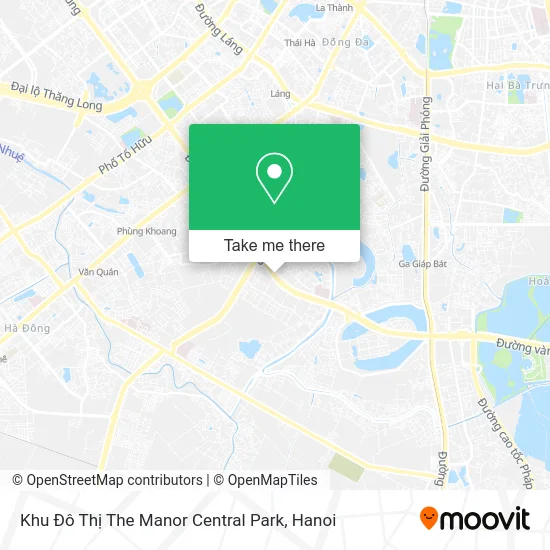Khu Đô Thị The Manor Central Park map