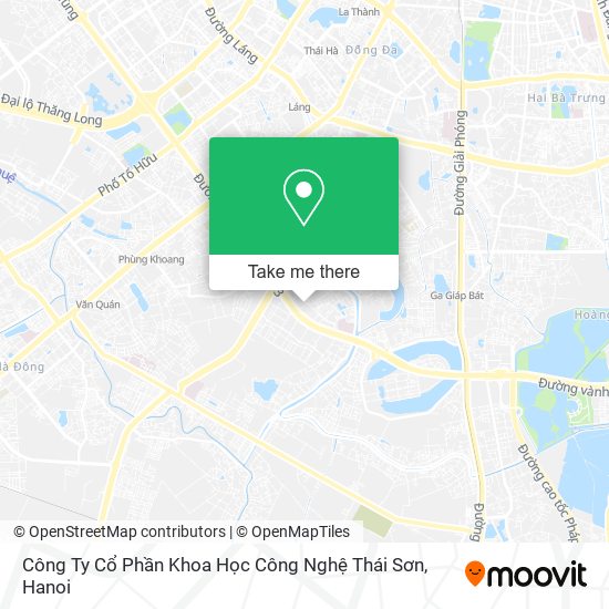 Công Ty Cổ Phần Khoa Học Công Nghệ Thái Sơn map