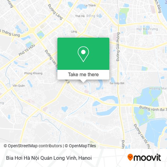 Bia Hơi Hà Nội Quán Long Vinh map