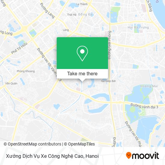 Xưởng Dịch Vụ Xe Công Nghệ Cao map