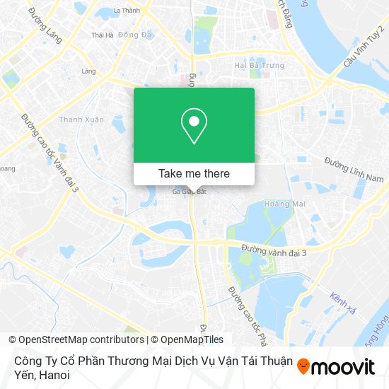 Công Ty Cổ Phần Thương Mại Dịch Vụ Vận Tải Thuận Yến map