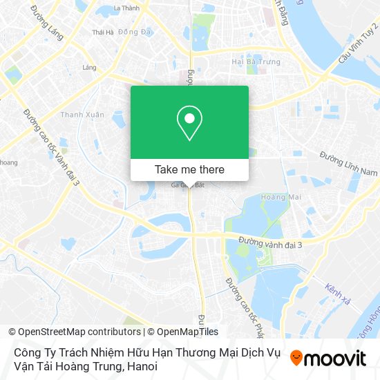 Công Ty Trách Nhiệm Hữu Hạn Thương Mại Dịch Vụ Vận Tải Hoàng Trung map