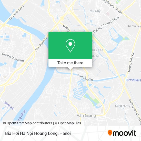 Bia Hơi Hà Nội Hoàng Long map