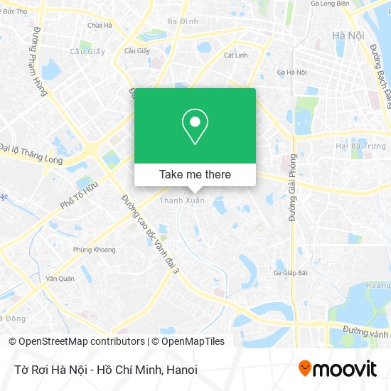 Tờ Rơi Hà Nội - Hồ Chí Minh map