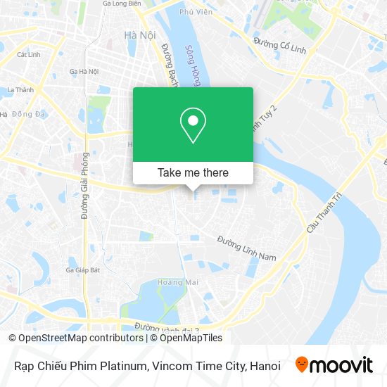 Rạp Chiếu Phim Platinum, Vincom Time City map