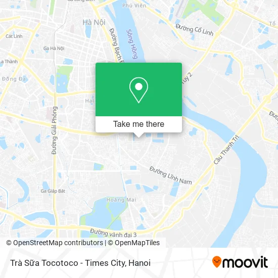 Trà Sữa Tocotoco - Times City map