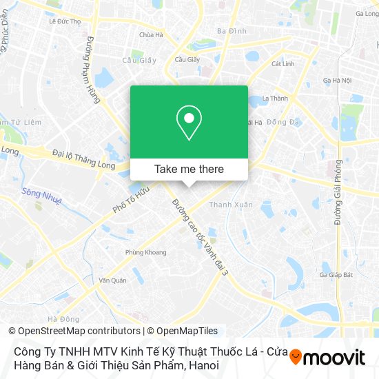 Công Ty TNHH MTV Kinh Tế Kỹ Thuật Thuốc Lá - Cửa Hàng Bán & Giới Thiệu Sản Phẩm map