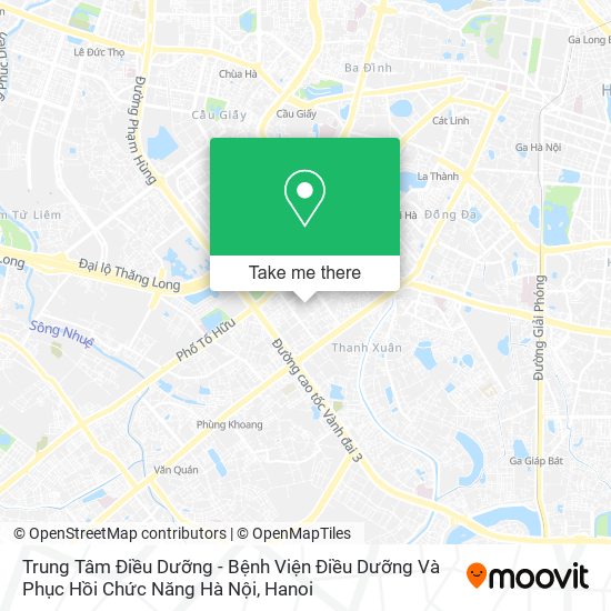 Trung Tâm Điều Dưỡng - Bệnh Viện Điều Dưỡng Và Phục Hồi Chức Năng Hà Nội map