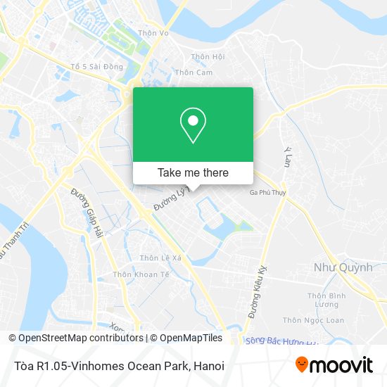 Tòa R1.05-Vinhomes Ocean Park map