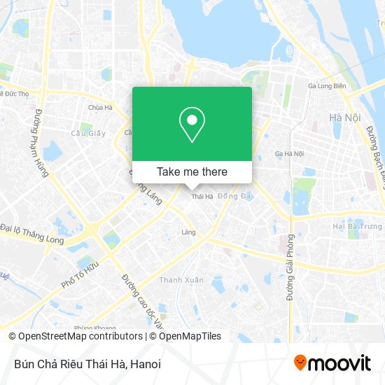 Bún Chả Riêu Thái Hà map