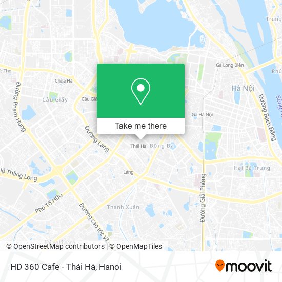 HD 360 Cafe - Thái Hà map