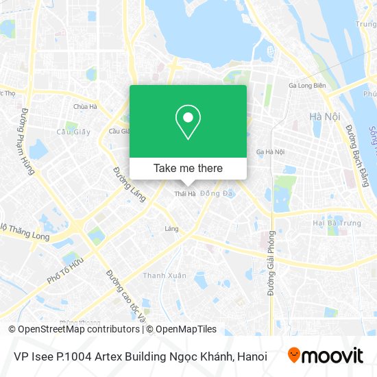 VP Isee P.1004 Artex Building Ngọc Khánh map