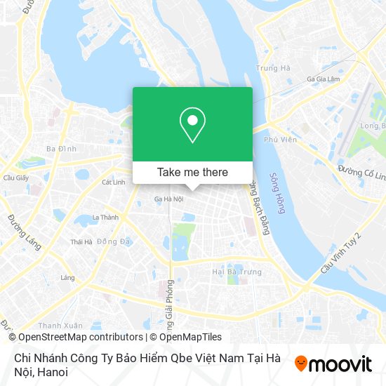 Chi Nhánh Công Ty Bảo Hiểm Qbe Việt Nam Tại Hà Nội map