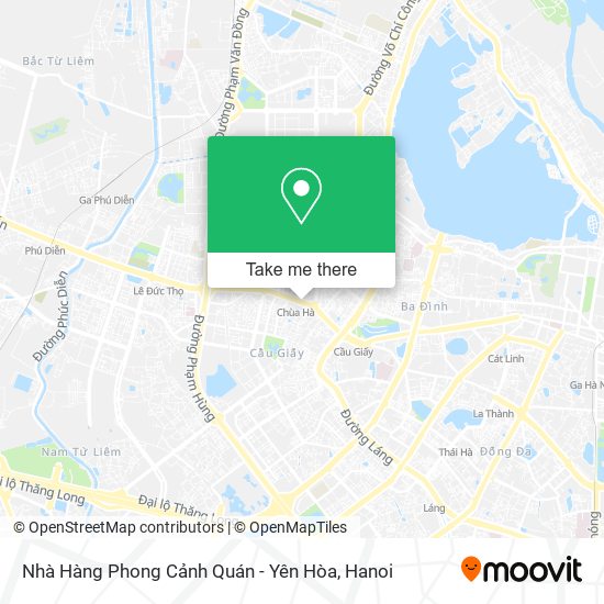 Nhà Hàng Phong Cảnh Quán - Yên Hòa map