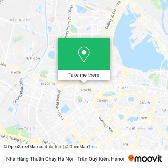 Nhà Hàng Thuần Chay Hà Nội - Trần Quý Kiên map