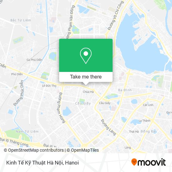 Kinh Tế Kỹ Thuật Hà Nội map
