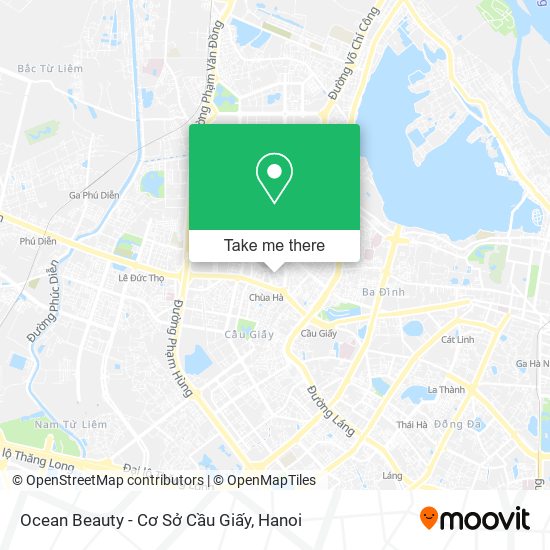 Ocean Beauty - Cơ Sở Cầu Giấy map