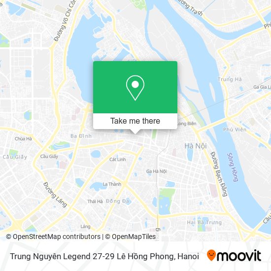 Trung Nguyên Legend 27-29 Lê Hồng Phong map