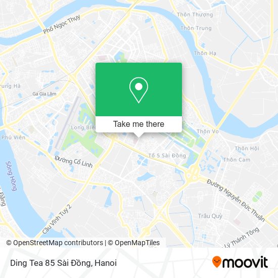Ding Tea 85 Sài Đồng map
