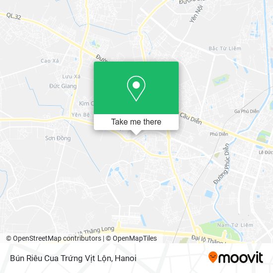 Bún Riêu Cua Trứng Vịt Lộn map