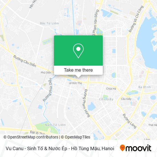 Vu Canu - Sinh Tố & Nước Ép - Hồ Tùng Mậu map