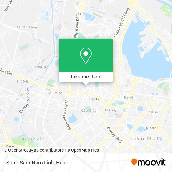 Shop Sam Nam Linh map