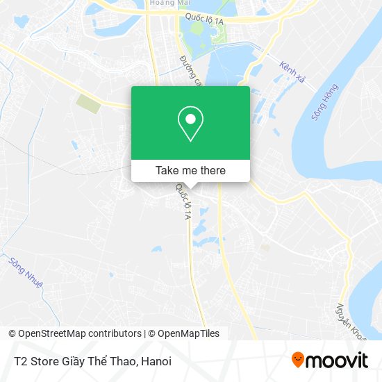 T2 Store Giầy Thể Thao map