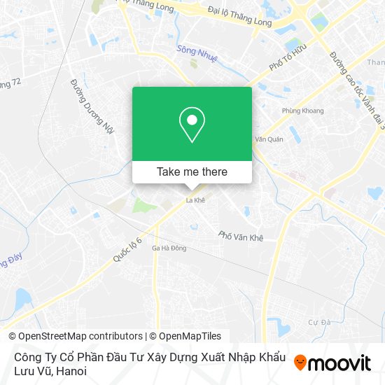 Công Ty Cổ Phần Đầu Tư Xây Dựng Xuất Nhập Khẩu Lưu Vũ map