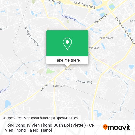 Tổng Công Ty Viễn Thông Quân Đội (Viettel) - CN Viễn Thông Hà Nội map