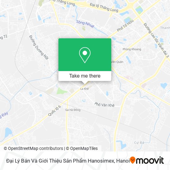 Đại Lý Bán Và Giới Thiệu Sản Phẩm Hanosimex map