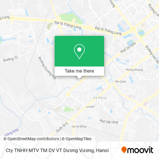 Cty TNHH MTV TM DV VT Dương Vương map