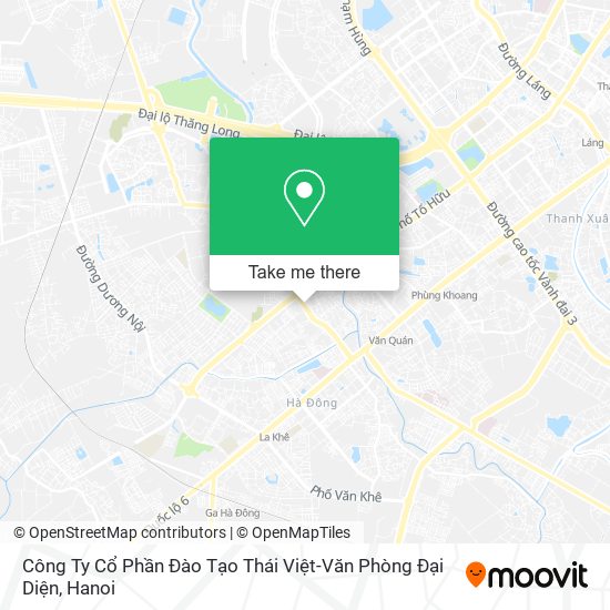 Công Ty Cổ Phần Đào Tạo Thái Việt-Văn Phòng Đại Diện map