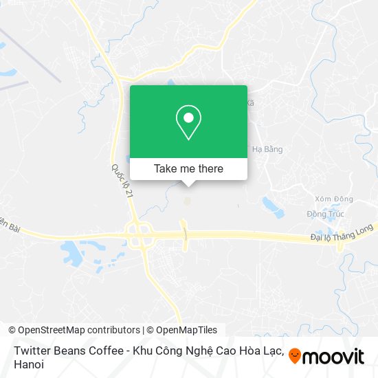 Twitter Beans Coffee - Khu Công Nghệ Cao Hòa Lạc map