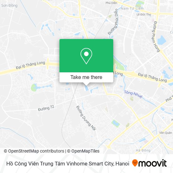 Hồ Công Viên Trung Tâm Vinhome Smart City map