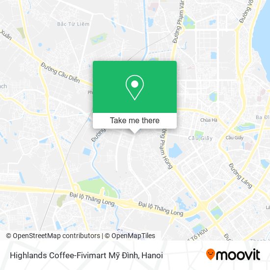 Highlands Coffee-Fivimart Mỹ Đình map