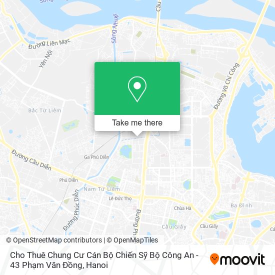 Cho Thuê Chung Cư Cán Bộ Chiến Sỹ Bộ Công An - 43 Phạm Văn Đồng map