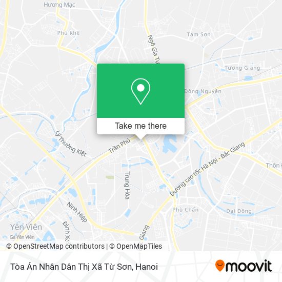 Tòa Án Nhân Dân Thị Xã Từ Sơn map