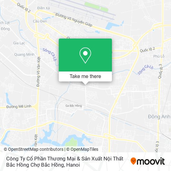 Công Ty Cổ Phần Thương Mại & Sản Xuất Nội Thất Bắc Hồng Chợ Bắc Hồng map