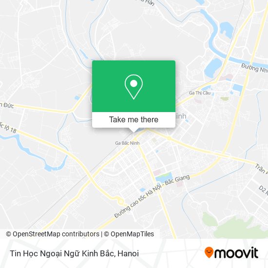 Tin Học Ngoại Ngữ Kinh Bắc map