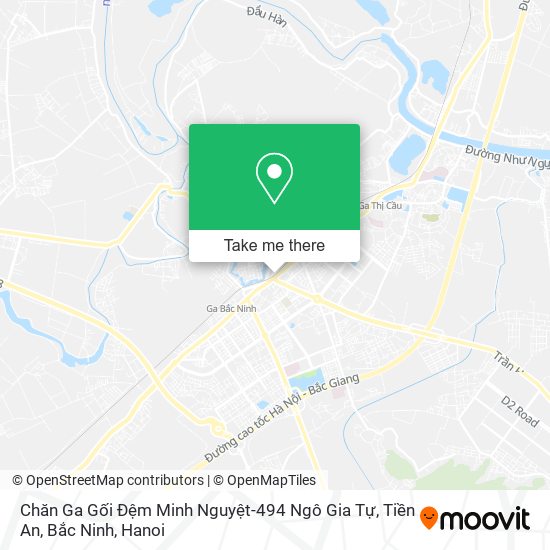 Chăn Ga Gối Đệm Minh Nguyệt-494 Ngô Gia Tự, Tiền An, Bắc Ninh map