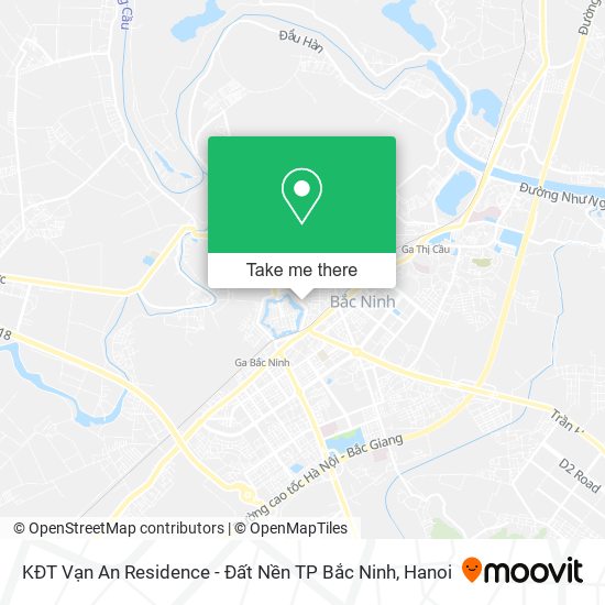 KĐT Vạn An Residence - Đất Nền TP Bắc Ninh map