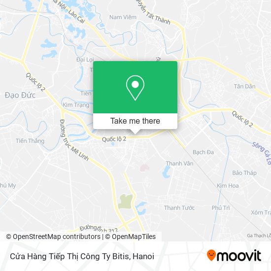 Cửa Hàng Tiếp Thị Công Ty Bitis map