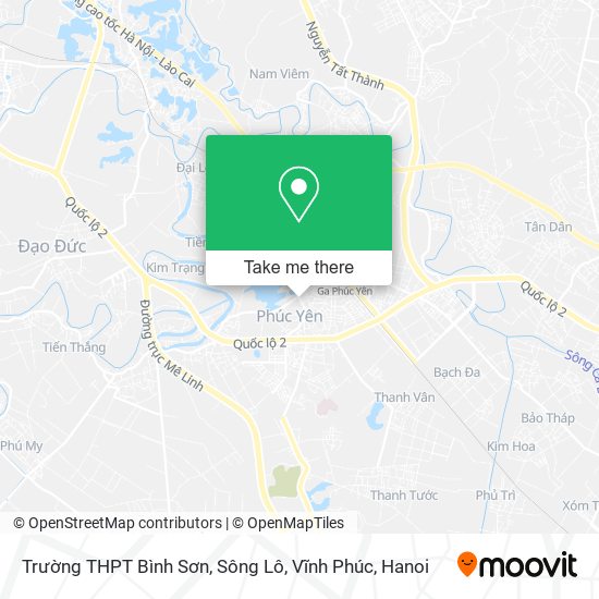 Trường THPT Bình Sơn, Sông Lô, Vĩnh Phúc map