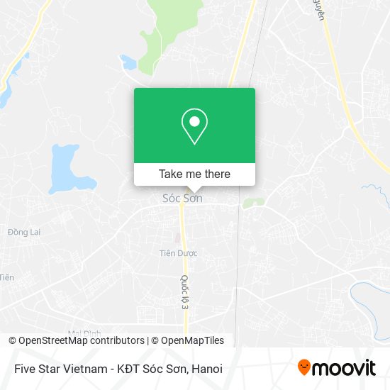 Five Star Vietnam - KĐT Sóc Sơn map