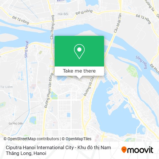 Ciputra Hanoi International City - Khu đô thị Nam Thăng Long map